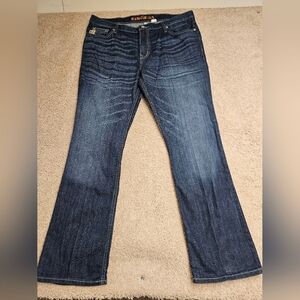Cinch Ian Dark Wash Blue Denim Jeans Size 38 x 32 Western Stitching